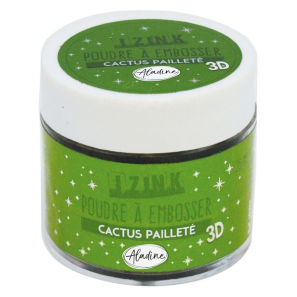 IZink Embossingpulver mit Pailetten, Cactus