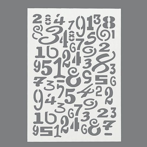 Schablone/ Stencil, DIN A5, Zahlen