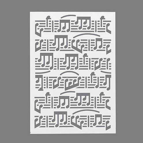 Schablone/ Stencil, DIN A5, Noten