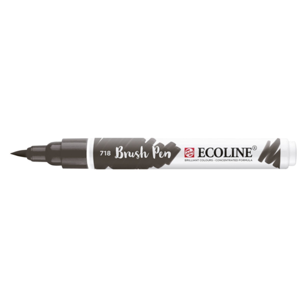 ECOLINE Brush Pen Pinselstift, Farbe: Warmgrau (718)