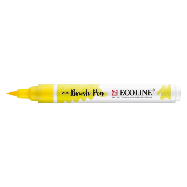 ECOLINE Brush Pen Pinselstift, Farbe: Zitronengelb (205)