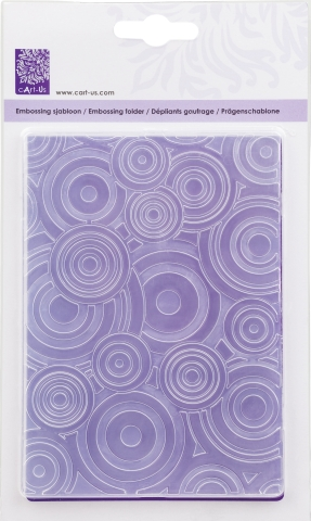 Embossing Folder/ Prägeschablone Retro Kreise, 10,5 x 15,0 cm