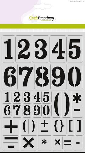 Schablone/ Stencil, DIN A4, Zahlen Vintage