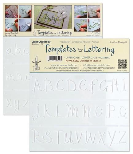 Handlettering Schablone/ Stencil, Alphabet 2, Groß- und Kleinbuchstaben