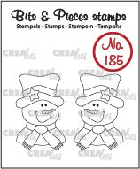 Crealies Clear Stamp Bits & Pieces No. 185, Schneemänner