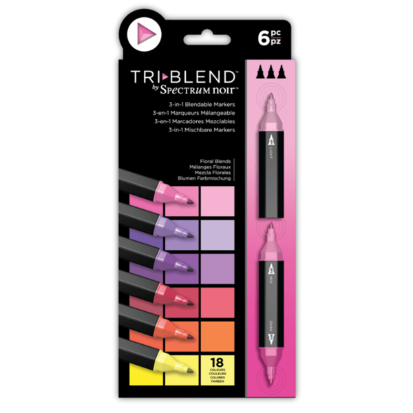 Spectrum Noir TRI Blend Marker Floral Blends - Set mit 6 TRI Blend Markern