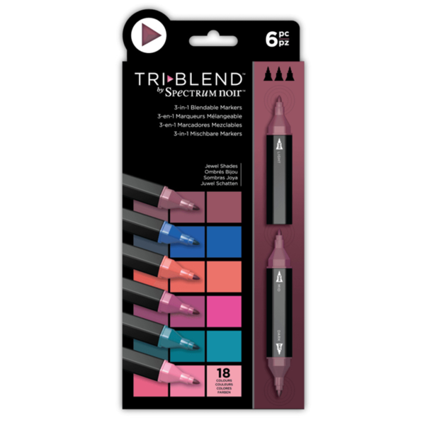 Spectrum Noir TRI Blend Marker Juwel Shades - Set mit 6 TRI Blend Markern