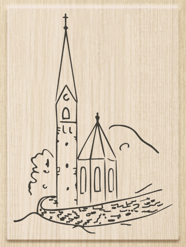 Holzstempel "Kirche"