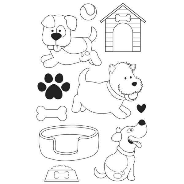 Clear Stamps Set Family Friends Dogs