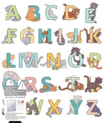 Clear Stamps Set Family Friends Cats Alphabet
