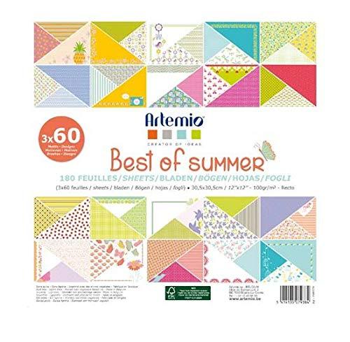 Motivpapier "Best of Summer" Paper Set, 30,5x30,5cm, 180 Blatt