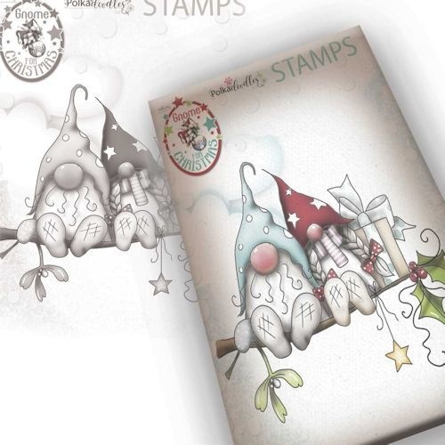 Polkadoodles Claer Stamps Gnome Christmas Love