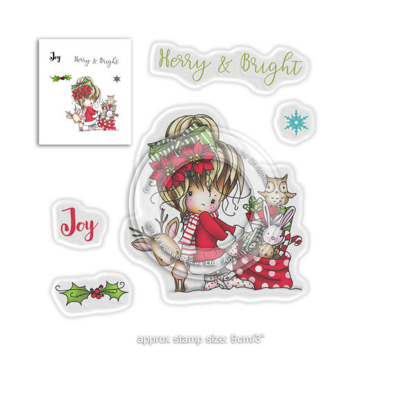 Polkadoodles Claer Stamps Winnie Merry & Bright