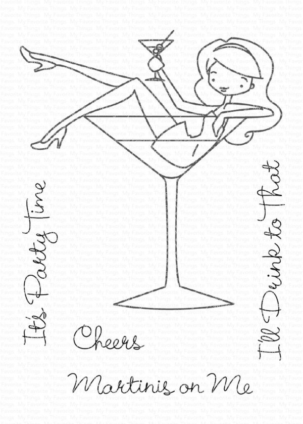 My Favorite Things Clear Stamps à la modes Martinis on Me