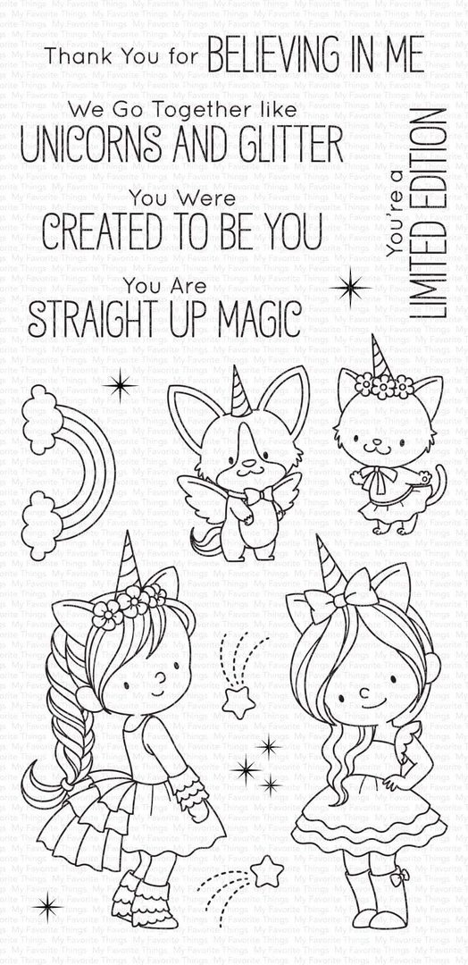 My Favorite Things Clear Stamps Unicorns and Glitter