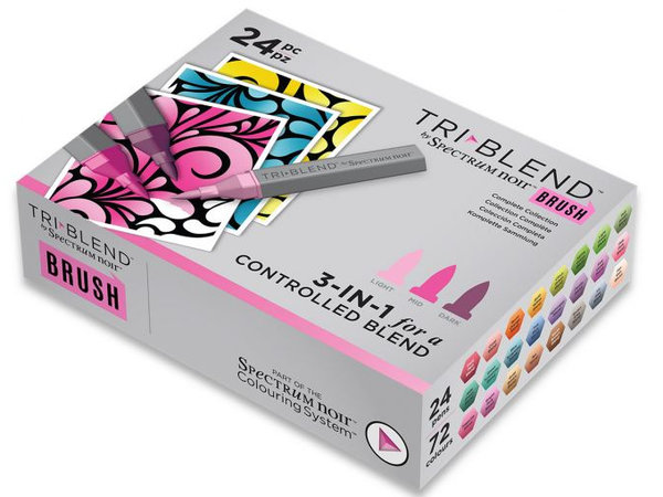 Spectrum Noir TRI Blend Marker - Set mit allen 24 Brush Blends