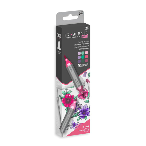 Spectrum Noir TRI Blend Marker - 3er Set Brush Blends, Spring Bloom