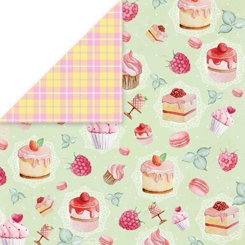 Doppelseitiges Motivpapier "Sweet Dessert 05", 30,5 x 30,5cm