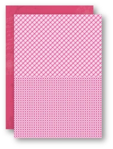 Hintergrundpapier Motivpapier Karos, rosa, A4