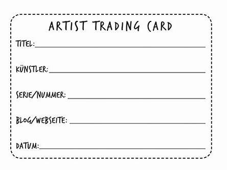 Clear Stamps - Artist Trading Card, quer, A7