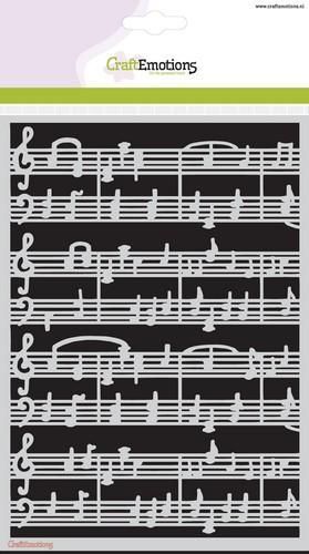 Schablone/ Stencil, DIN A5, Musiknoten