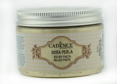 Cadence Dora Perla Metallic Reliefpaste, Platinum, 150ml
