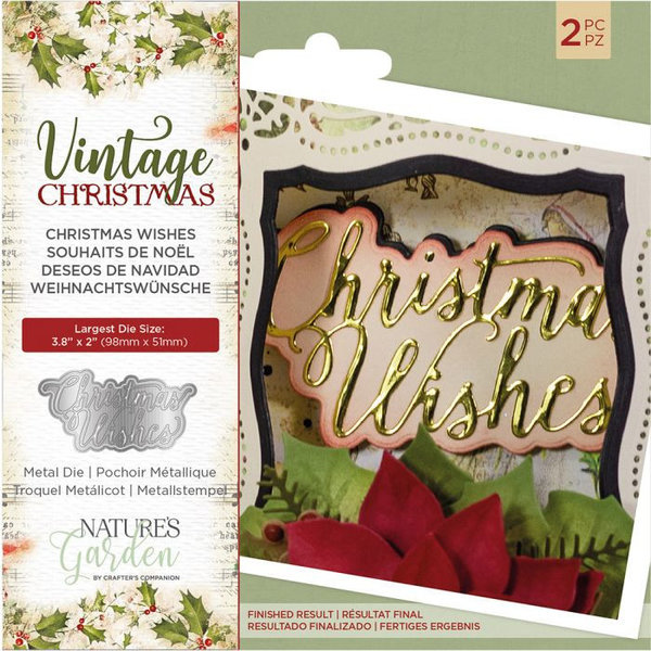 Stanzschablone Vintage Christmas Collection, Christmas Wishes