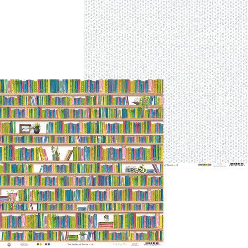 Doppelseitiger Motivkarton "Garden of Books 04", 30,5 x 30,5cm