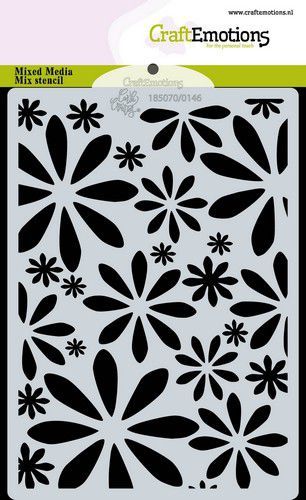 Schablone/ Stencil, DIN A6, Bugs & Flowers Blumen