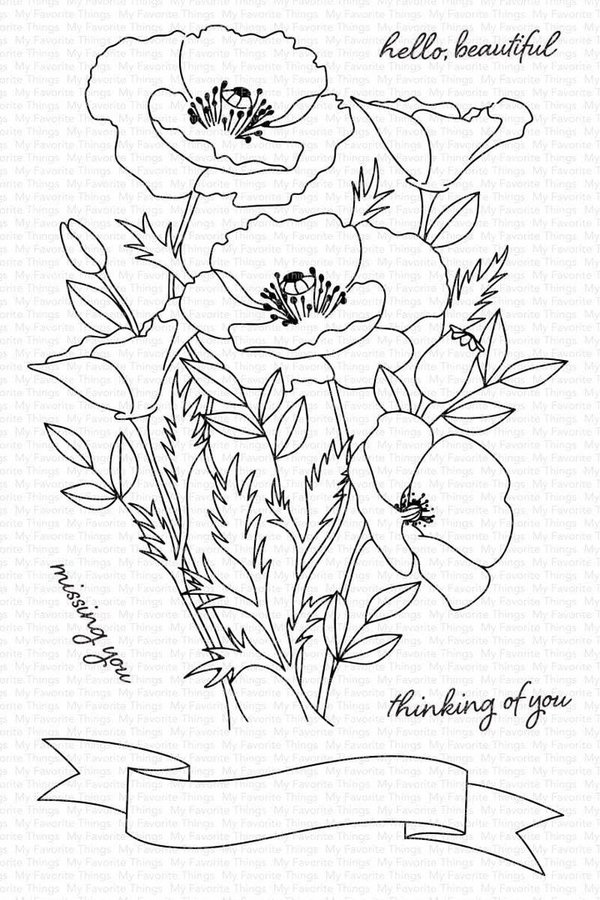 My Favorite Things Clear Stamps Wild Poppies