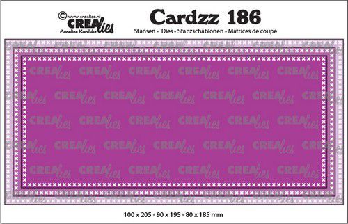Crealies Stanzschablonen Cardzz B, No.186  Slimline Kreuzstich