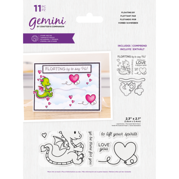 Gemini Set  Stanzschablone & Stempel Penny Sliders, Floating By