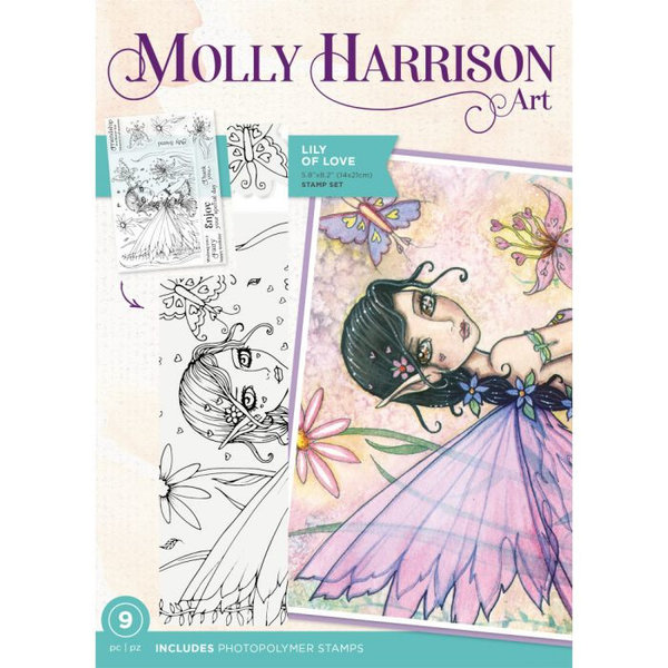 Clearstamps Molly Harrison Art Lily Of Love, A5