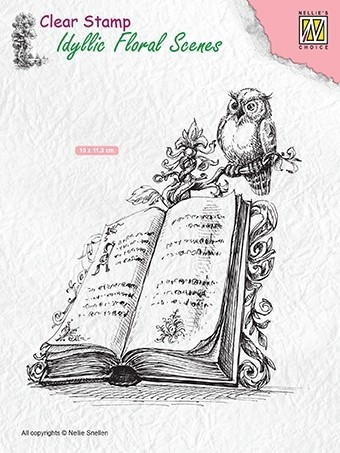 Clear Stamp Idyllic Floral Scenes Book With Owl
