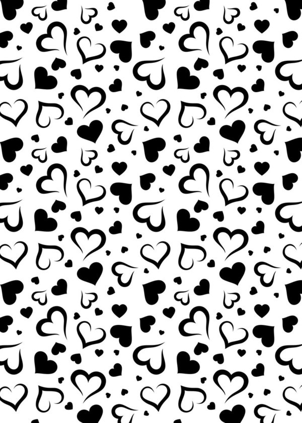 Schablone/ Stencil, DIN A5, Hearts