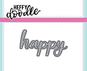 Heffy Doodle Cuts Stanzschablone, Happy