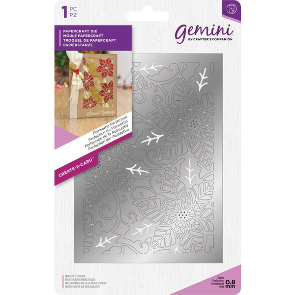 Gemini Create A Card Stanzschablone Poinsettia Perfection