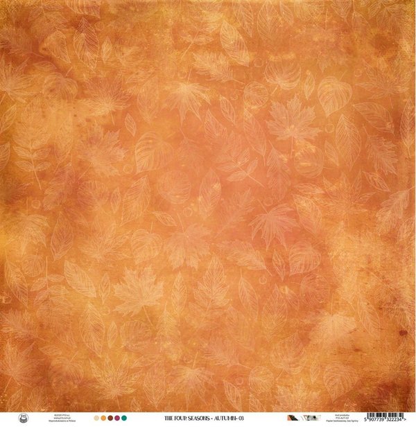Doppelseitiger Motivkarton "The Four Season Autumn 03", 30,5 x 30,5cm
