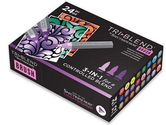Spectrum Noir TRI Blend Marker - Set mit allen 24 Brush Extended Collection