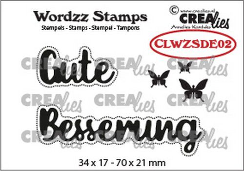 Crealies Wordzz Stamps - Gute Bssserung