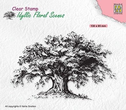 Clear Stamp Idyllic Floral Scenes Old Tree