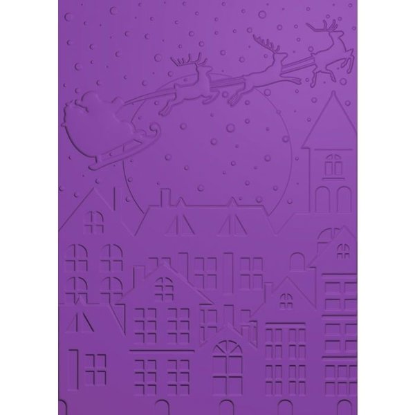 3D Embossing Folder/ Prägeschablone inkl. Stencil Over The Rooftops, 5"x7" (12,7cmx17,8cm)