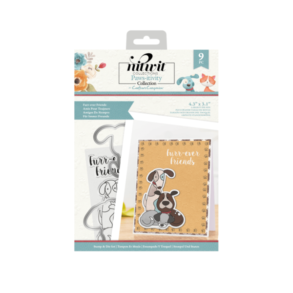 Stamp & Die Set Nitwit Paws-itivity Collection Furr Ever Friends