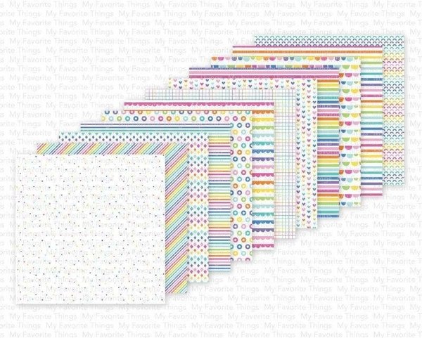 My Favorite Things Paper Pad Motivpapier Rainbow Love 6,0x6,0 Inch, 24 Blatt