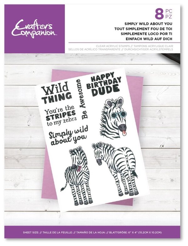 Clear Stamps Set Animals With Attitude - Simply Wild About You