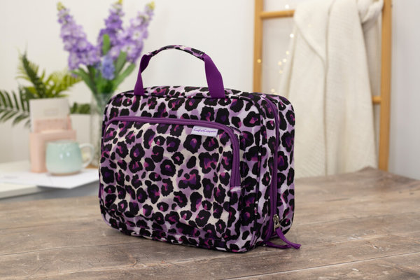 Crafters Companion Travel Craft Bag Purple Cheetah
