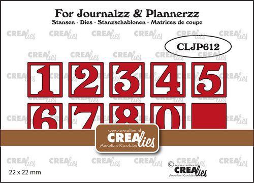 Crealies Stanzschablonen For Journalzz & Plannerzz - Zahlen im Rahmen