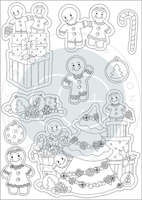 Craft Consortium Clear Stamps Candy Christmas Decorate