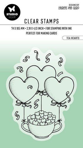 Studio Light Clear Stamps by Laurens No. 352, Tea Hearts, A7