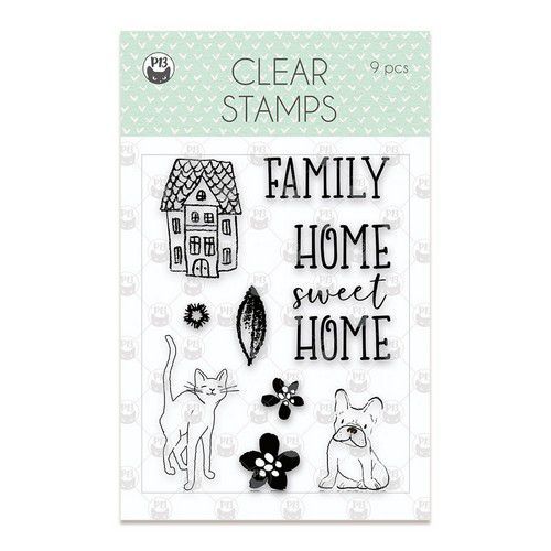 Piatek13 We Are Family Clear Stamps Home Sweet Home